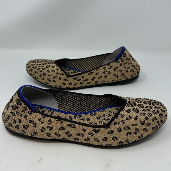 Rothy's Spotted Leopard Animal Round Toe Flats Women’s Size 9.5 Washable Shoes - Picture 4 of 12